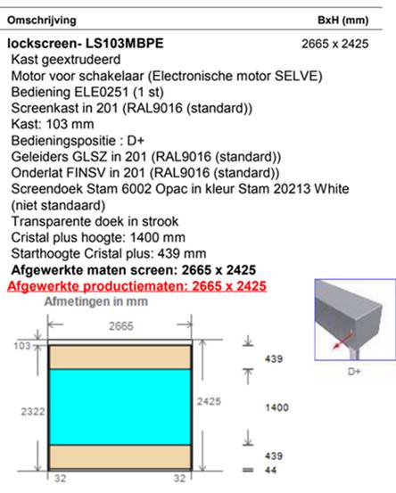 Transparant rolluik